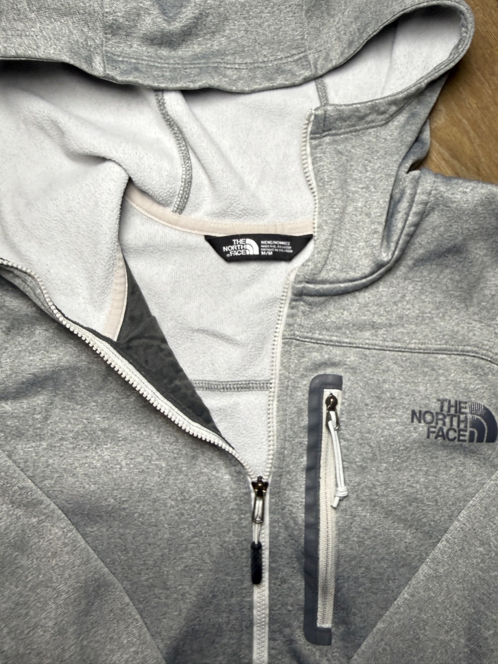 The North Face Gray Hooded Performance Zip Jacket - Picture 3 of 4